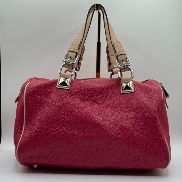 Pulicati Soft Leather Pink Satchel Bag - Picture 5 of 16